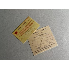 RMS TITANIC BOARDING PASS AND LANDING PASS REPLICA SET OF 2