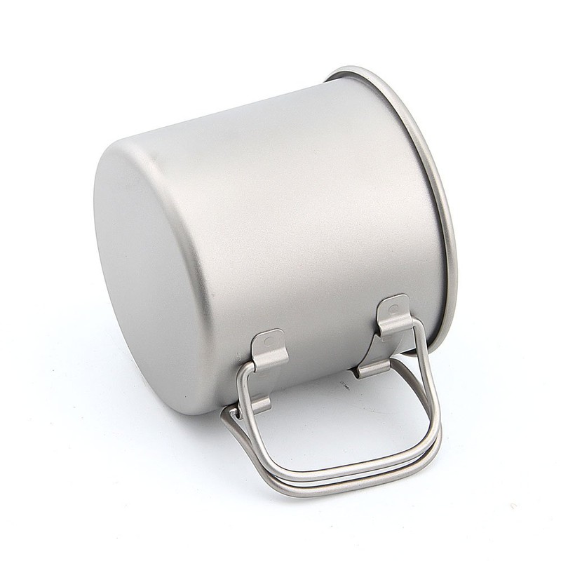 Keith 300ml/900ml Titanium Cup Outdoor Tableware Camping Travelling Foldable Handle