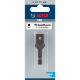 Bosch 2608551107 Adapter-1/4 hex to 1/2” Square, Silver, 1/4-Inch