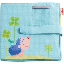 Haba 305258 Baby Photo Album ‘Glück’, Fabric Album with 10 Pages, Insert Pockets for 8 Photos 10 x 15 cm Format, From 12 Months