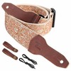 Nefelibata Banjo Strap 2" Wide Full Grain Leather Jacquard Embroidered