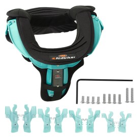 Motocross Gear Neck Protector Motorcycle Neck Brace for Adult Neck Guard MTB Body Protection Gear (Black&Baby Blue)