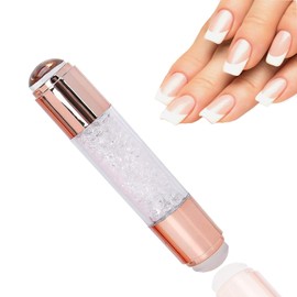 Finloome French Manicure Stamp Kit Double Sided Scraper Transparent Silicone Nail Stamper French Tip Nail Design Tools
