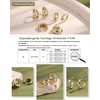 CASSIECA 3 Pairs Gold Hoop Earrings for Women 14K Gold