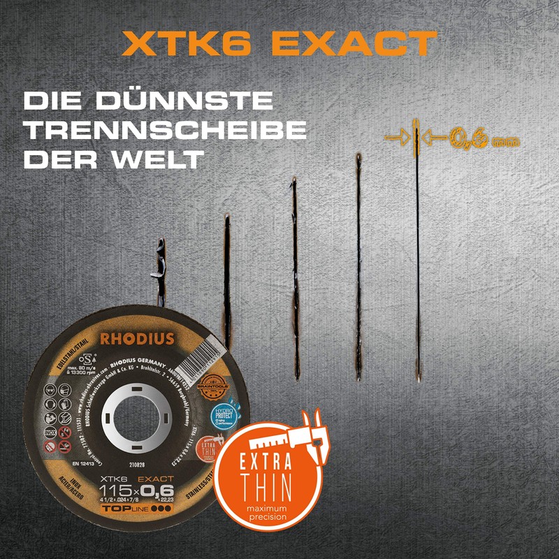 Extra Thin Cutting Disc XTK6 Exact Box Diameter 125 x