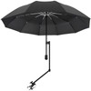 XLINGZA UPF 50+ Beach Umbrella with Adjustable Universal Clamp