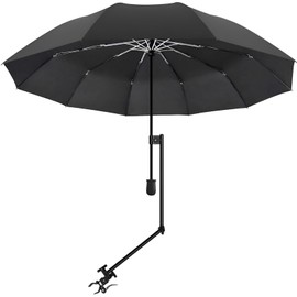 XLINGZA UPF 50+ Beach Umbrella with Adjustable Universal Clamp
