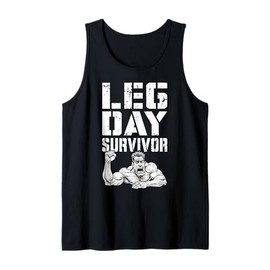 Leg Day Survivor Funny Bodybuilder Gym Squat Training Muscle Tank Top