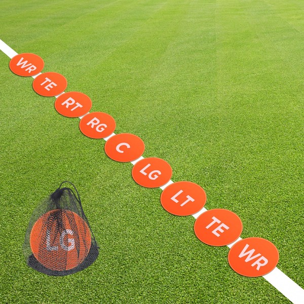 HFYZZ 9 Pcs Football Lineman Position Flat Spot Markers with