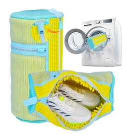 Shoe Washing Machine Bag Laundry Shoe Bag for Washer and Dryer Reusable 2pc Shoe Cleaning Bags for Sneakers 360° Deep Cleaning Machine for All Shoes Types With Self-locking Zipper.