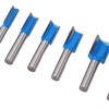 7 Pcs Straight Router Bit 8mm Shank Double Flute Wood