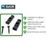 Large Black Turn Buttons & Screws Latch Thumb Catches Black