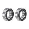 sourcing map Ball Bearing 6002-2RS Double Sealed ABEC-1 Deep Groove