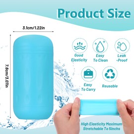 10Pack Silicone Covers Leak-Proof Travel Toiletry Essentials Leak Locks Elastic Sleeves Beach Vacation Cruise Ship Must Haves Airplane Travels Accessory for Shampoo Conditioner Wash Body Bottles