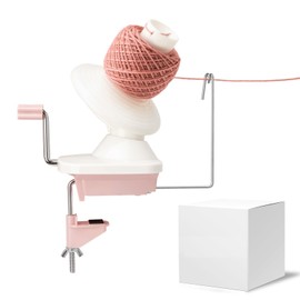 Funvalley Surperfect Yarn Ball Winder Wool Winder Yarn Winder for Crocheting, The Helper for Wool Collection Lovers,Needlecraft Hand Operated(Pink)
