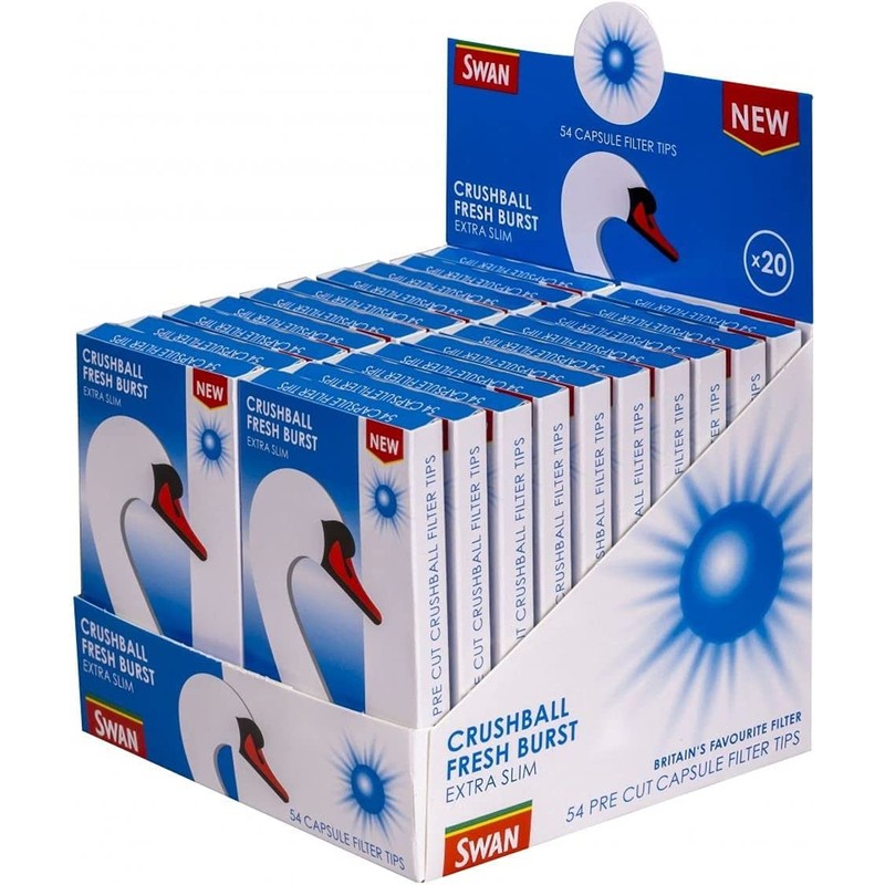 Swan Fresh Burst (Peppermint) Crushball Extra Slim Filter Tips (20)