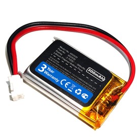 300mAh 3.7V 602030 LiPo Battery with 2 Wires PH2.0mm Connector 602030 High Temperature Resistant Rechargeable Battery for Bluetooth Headset Charging Compartment Point Reading Pen Fingerprint Lock