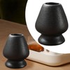 DimyFew Ceramic Matcha Whisk Holder Set for Tea Connoisseurs, Black