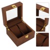 Wooden Watch Case 2 Slot Clamshell Watch Storage Box Organizer