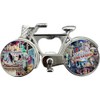 Las Vegas Bicycle Bottle Opener Magnet, Strip Landmarks Design, Silver