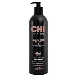 CHI Champú de limpieza suave de aceite de semilla negra, 25 onzas líquidas