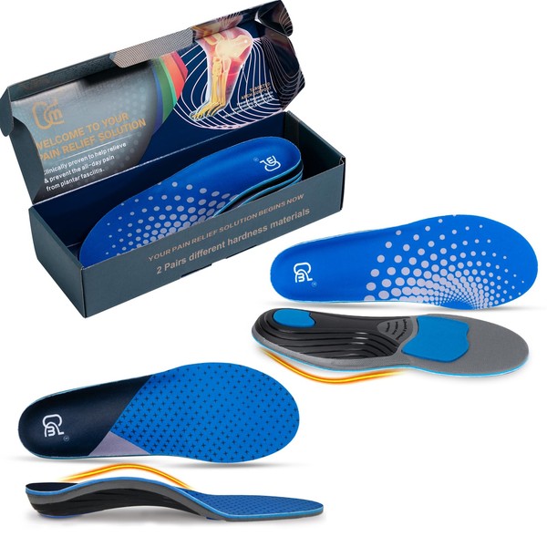 AOTENG STAR Plantar Fasciitis Insoles, High Arch Support Insoles for
