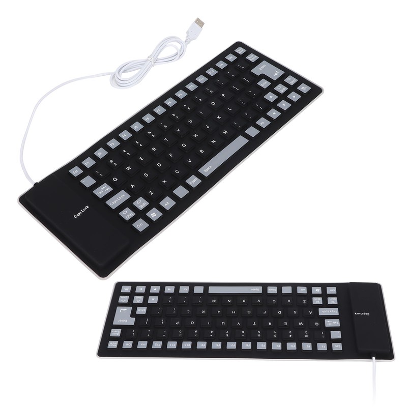 Silicone Keyboard Fully Sealed Design Lightweight Portable Silent Soft Comfortable