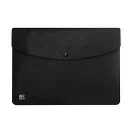 Oxford 5 x A4 Black Plastic Document Wallets
