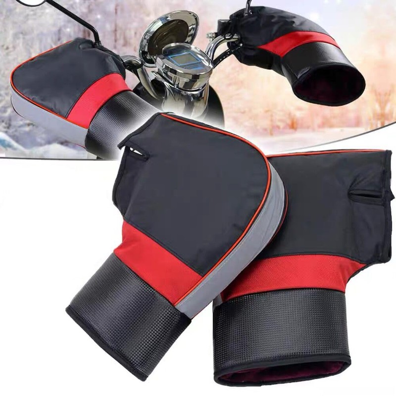 Waterproof ATV Hand Muffs Motorcycle Handlebar Gloves with Reflective Strip