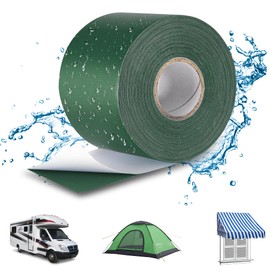 Lechin Truck Tarpaulin Repair Kit, 5.7 cm x 10 m Tent Repair Kit, Professional Repair Tape, Waterproof, PVC Textile Tape for Truck, Tarpaulin, Awning Tent, Green