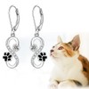 Cat Dog Paw Print Earrings for Women Sterling Silver Valentine