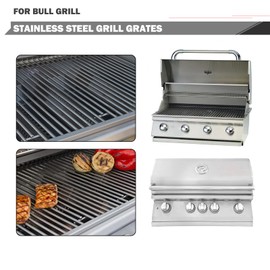 Oklagarden 47629 26038 Replacement Grates for Bull Grill Replacement Parts Bull Angus 4 Burner Grill Grates 16517 47628 41628 Cooking Grates Part Lion L75000 G Series G4 P4 G3 Bull Lonestar 87049 Part