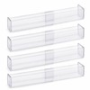 4-Pack Adjustable Drawer Dividers - Clear Expandable Organizers for Drawers,