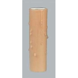 B&P Lamp® 6" Ht., Tan Beeswax Candle Cover, Candelabra Base