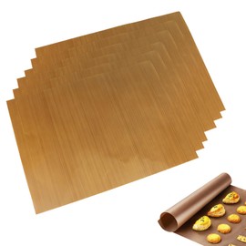 VVQWCY Permanent Baking Film, Set of 6 Baking Paper, Reusable, Reusable Baking Paper, Permanent Baking Mat, Permanent Baking Foil for Baking Tray, 40 cm x 30 cm