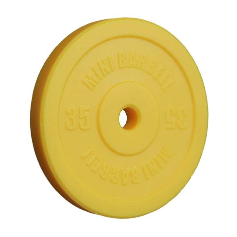 Mini Barbell Color Bumper Plates - Weight: 2.5lbs, Pairs: 2