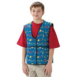Tumble Forms2 Weighted Vests, Secure Pocket Weights to Calm & Focus Children Senses with SID or ADHD, Large, Blue, 8 Pockets