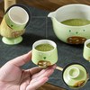Japanese Matcha Tea Ceremony Set, Ceramic Cat Design Bowl with