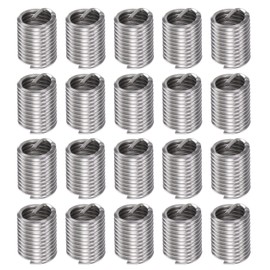 HARFINGTON 20pcs Wire Threaded Inserts 1/2-13 UNC 2D 25.4mm 304 Stainless Steel Helical Coiled Wire Thread Sleeve