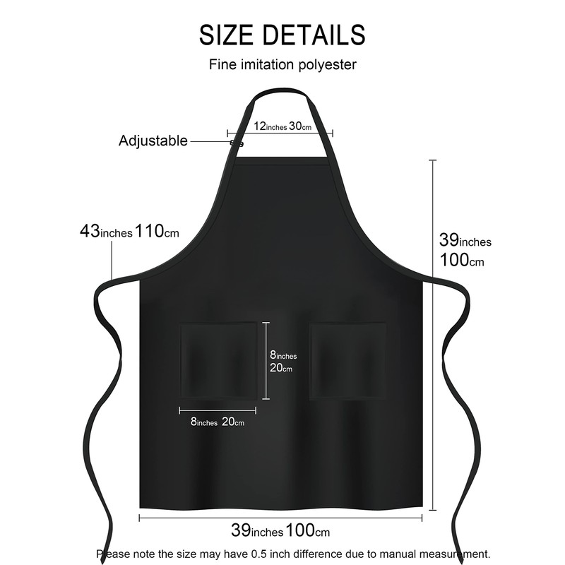 Plus Size Aprons for Women with Pockets Durable Long Adjustable
