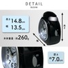 LANDEX YT5306BK Alarm Clock, Black, Starbellzet, Analog, Loud Bell, Snooze,