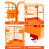 1200lbs Forklift Safety Cage with 4 Wheels, Heavy Duty Collapsible