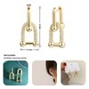 Gold Paperclip Earrings for Women 18K Gold Plated Chunky Hoop