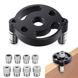 Drill Guide, Woodworking Center Finder Kit Dowelling Jig Drill Block Drill Guide for Vertical Hole Drilling with 3/4/5/6/7/8/9/10mm Drill Bushings