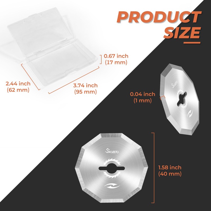 4PCS HHS Replacement Rotary Blades for Electric Scissors,Rotary Cutter Blades