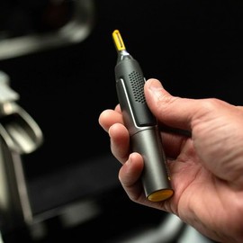 FYNORI Titanium Max Trimmer, Perfect for Ears, Nose, Brows, Sideburns, Goatees, Beards, and Mustachesultra-Thin Head, with Perfectly-Angled, Side-Mounted Blades