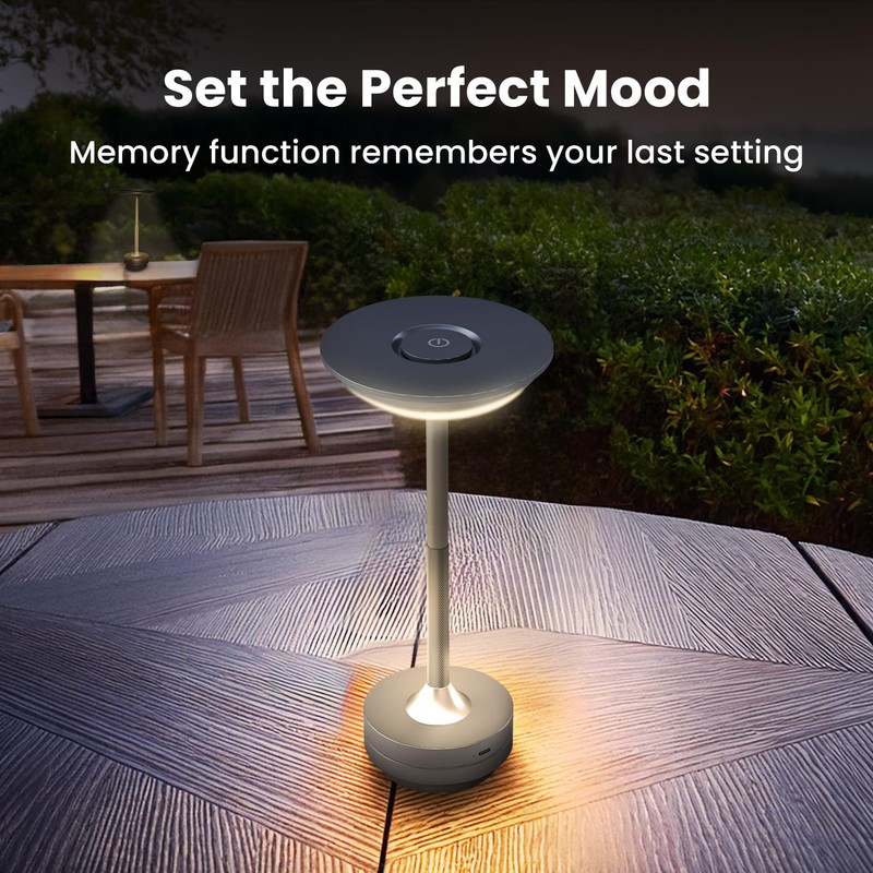 Feit Electric Table Lamp Touch Activated, 3 Color Temperatures, Dimmable,