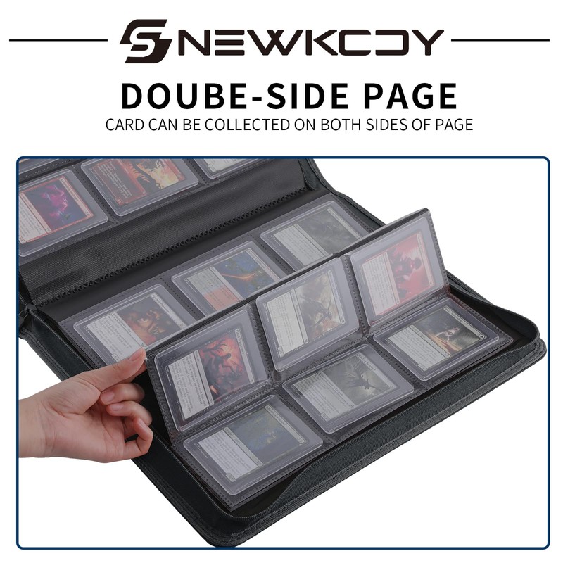Snekdy Top loader Binder, 9 Pockets Top Loader，Holds 360 Top