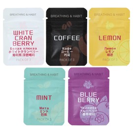 Anxiety Breathing Necklace Flavoured Inner Filter Packs: Blueberry Coffee Lemon White Cranberry Mint Flavoured Air Breathlace Filter