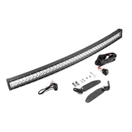WeiSen 42" 240W Amber & White LED Curved Light Bar Kit with Memory Function Wiring Harness Rocker Switch and Mounting Brackets Compatible with Polaris General XP 4 2019-2024